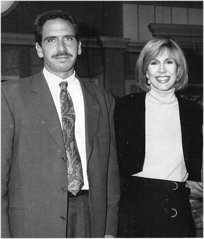Nick Matzorkis and Leeza Gibbons Oct, 1994. Paramount Studios